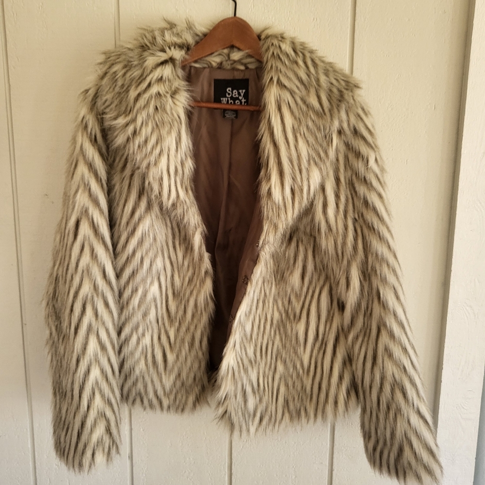 Faux fur coat